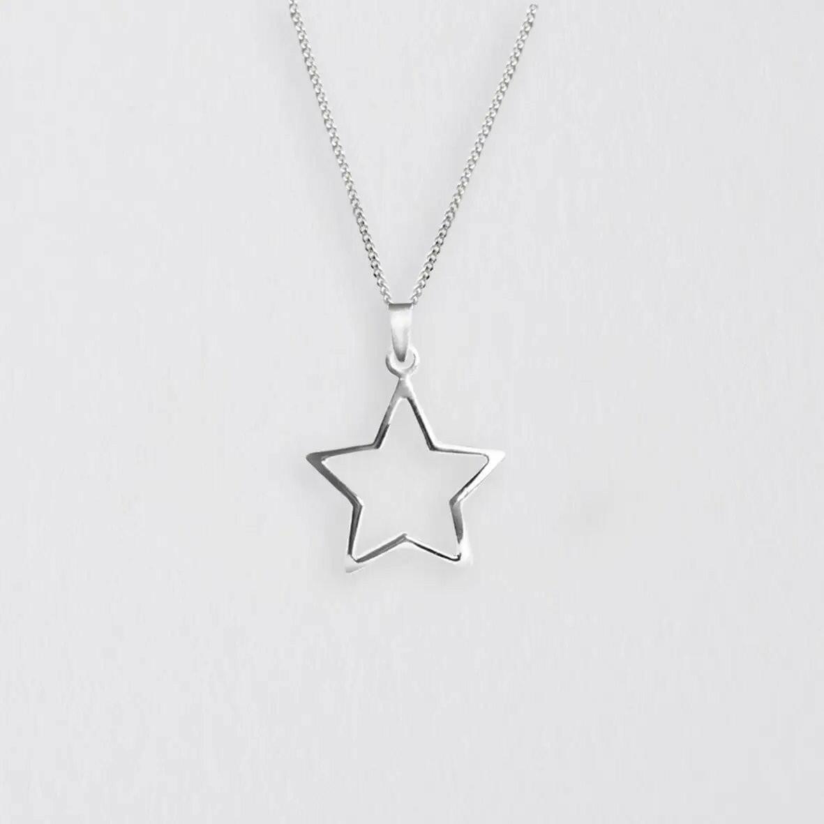 Sterling Silver Pendant Necklace - Gift Set with Box and Christmas Tree Card - Crumble and Core
