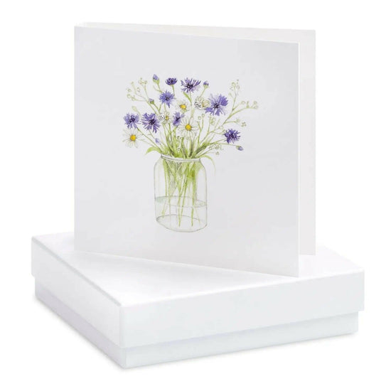Sterling Silver Stud Earrings with Floral Card - Perfect Handcrafted Gift - Crumble and Core