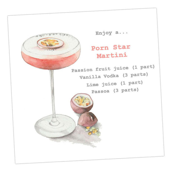 Pornstar Martini Card - Crumble and Core