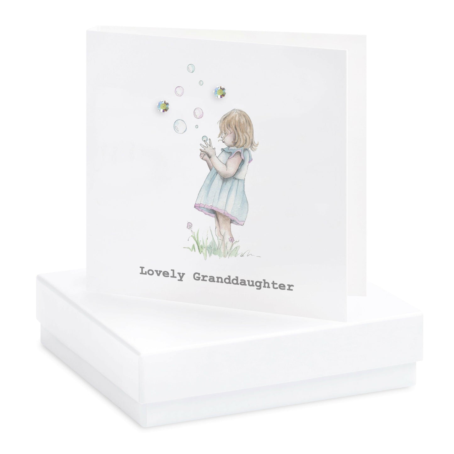 Sterling Silver Stud Earrings in Gift Box - A Thoughtful Present for Your Granddaughter - Crumble and Core