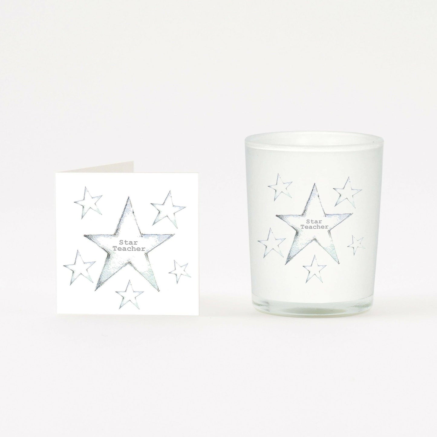 Star Teacher Boxed Candle and Card Combo - Perfect Gift for Educators - Crumble and Core