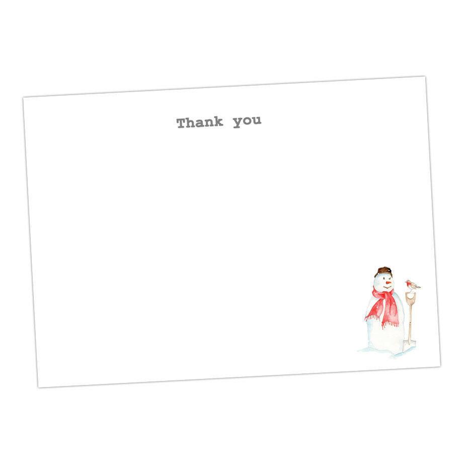 Christmas Snowman Thank You Note Cards - Crumble and Core